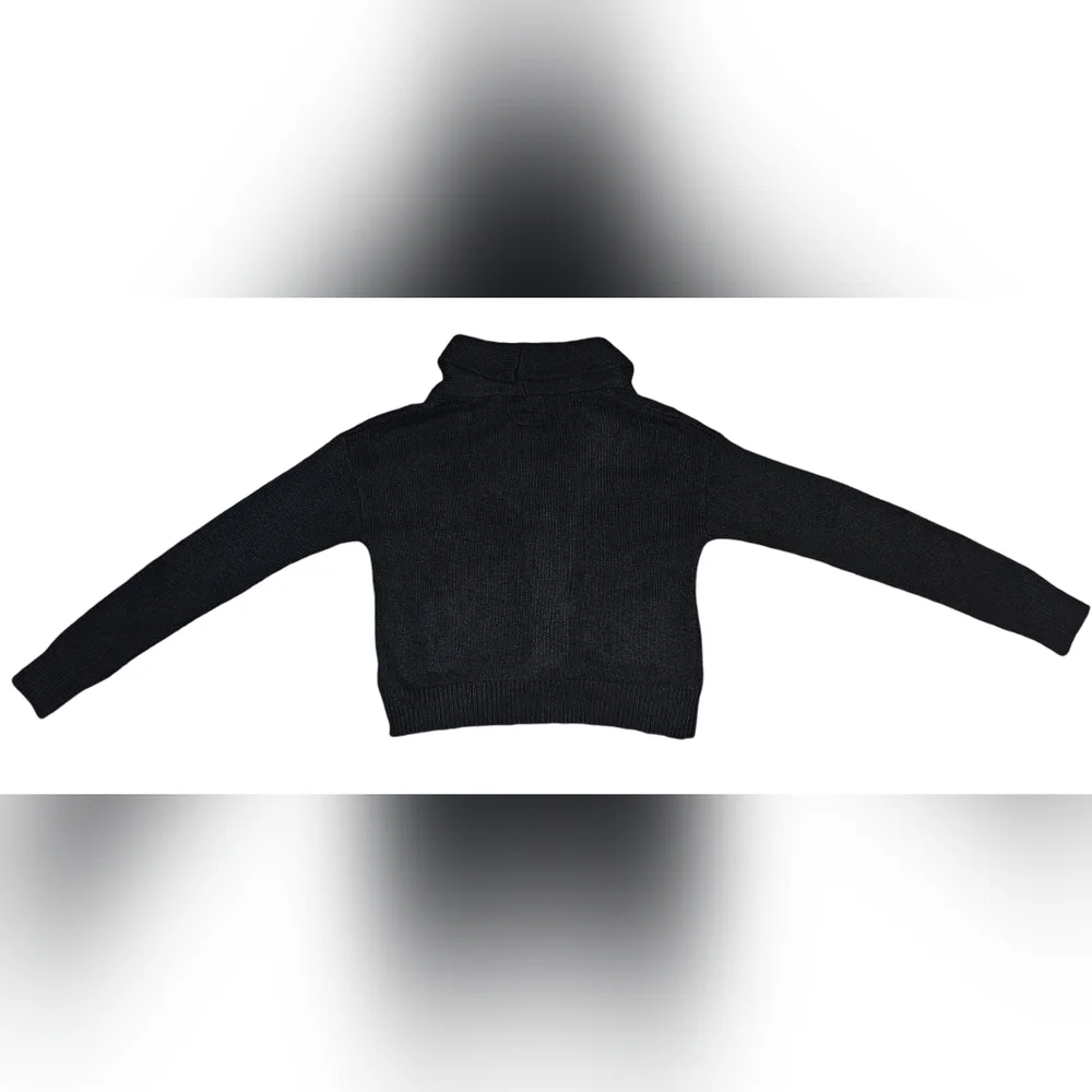 Pilcro Anthropologie Womens Black Shawl Cable-knit Button Cardigan Size Small - Picture 9 of 16